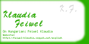 klaudia feiwel business card